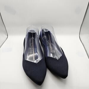 Rothys The Point Maritime Navy Womens Blue Trim Flats Size US 9 UK 6.5 EU 40